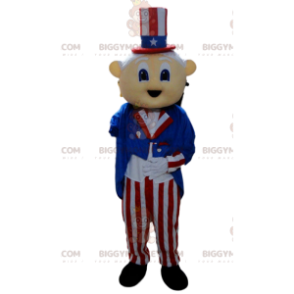 Costume de mascotte BIGGYMONKEY™ de l'Oncle Sam, patriote