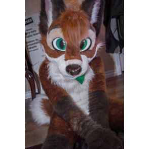 Kostým maskota Hnědobílého psa Fox BIGGYMONKEY™ –