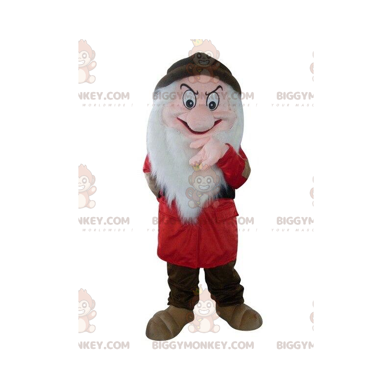 Costume de mascotte BIGGYMONKEY™ de Grincheux dans Blanche Costume de mascotte BIGGYMONKEY™ de Grincheux dans Blanche