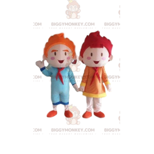 2 BIGGYMONKEY™s mascot children, dolls, a boy and a girl -