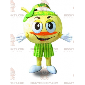 Tennis Ball BIGGYMONKEY™ Mascot Costume, Pear Costume, Round