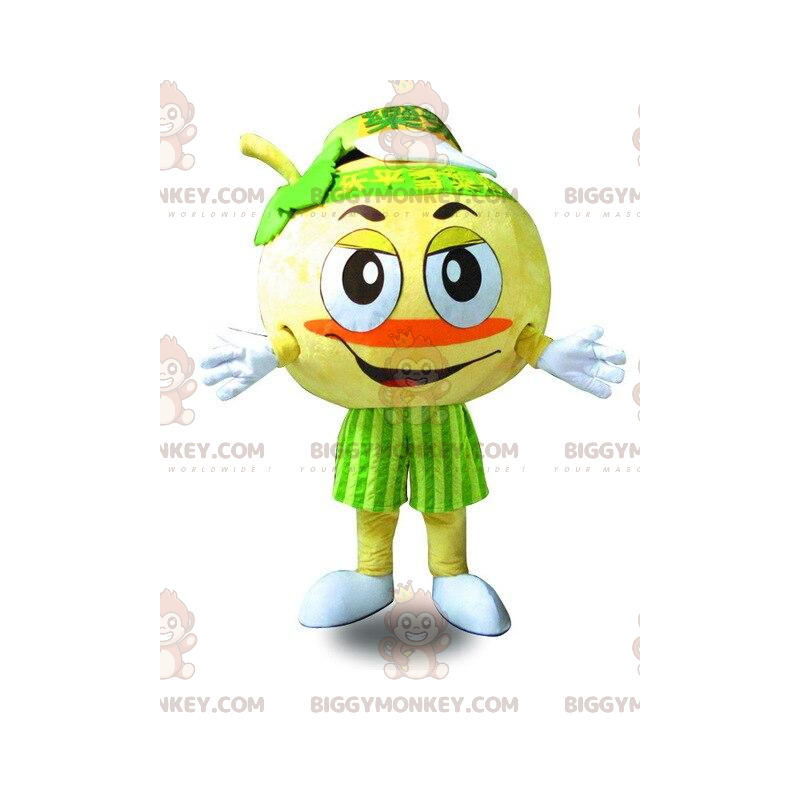 Tennis Ball BIGGYMONKEY™ Mascot Costume, Pear Costume, Round