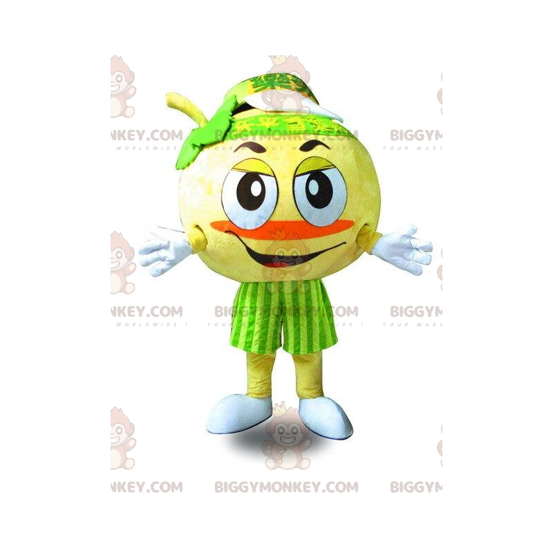 Tennis Ball BIGGYMONKEY™ Mascot Costume, Pear Costume, Round Tennis Ball BIGGYMONKEY™ Mascot Costume, Pear Costume, Round
