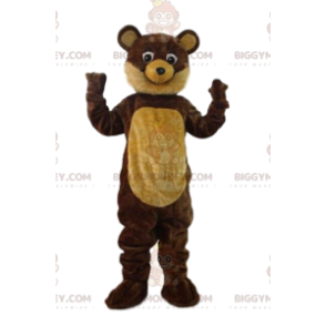 Bruine en bruine muis BIGGYMONKEY™ mascottekostuum, muiskostuum
