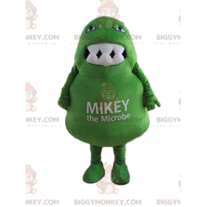 Costume de mascotte BIGGYMONKEY™ de microbe vert, costume de