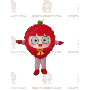 Reuze framboos BIGGYMONKEY™ mascottekostuum, rood fruitkostuum - Fruit mascotte - BIGGYMONKEY_08828 - BiggyMonkey.com