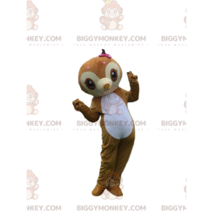 Στολή μασκότ Sloth BIGGYMONKEY™, Στολή μαϊμού, καφέ μαρμοζέτα -