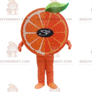 Πορτοκαλί στολή μασκότ BIGGYMONKEY™, στολή φρούτων, φανταχτερό