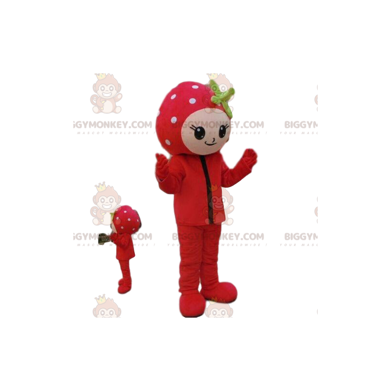 Tyttöjen BIGGYMONKEY™ maskottiasu, mansikkaasu, hedelmäpuku - Hedelmän maskotti - BIGGYMONKEY_08838 - BiggyMonkey.com