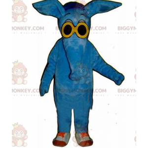BIGGYMONKEY™ Anteater Mascot Costume, Elephant Costume, Blue