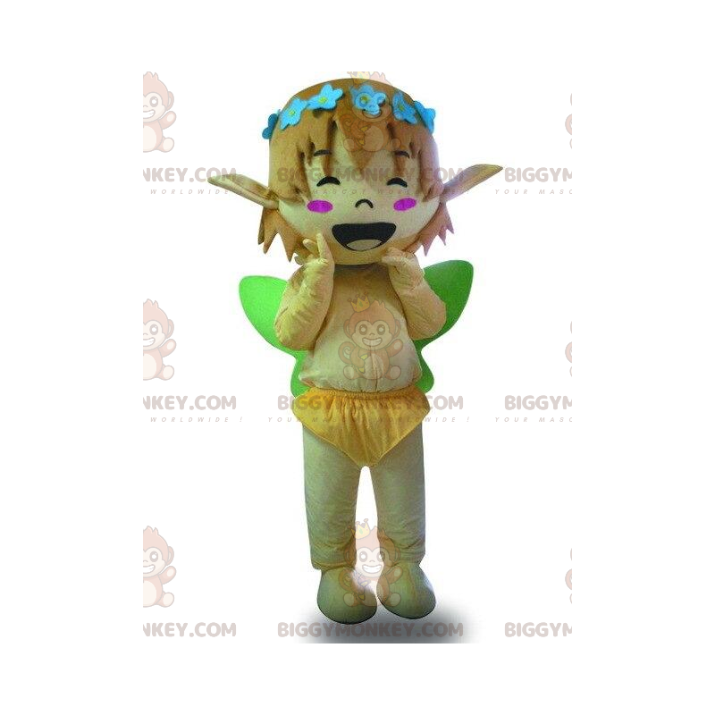 Traje de mascote BIGGYMONKEY™ de elfo, duende da floresta Traje de mascote BIGGYMONKEY™ de elfo, duende da floresta