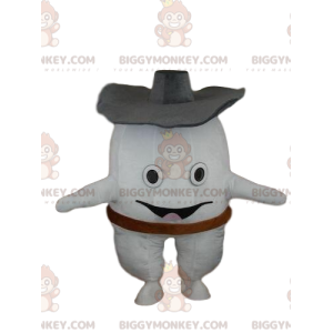 White tooth BIGGYMONKEY™ mascot costume, giant tooth costume -