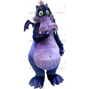 Disfraz de mascota Dragón Morado y Morado BIGGYMONKEY™ -