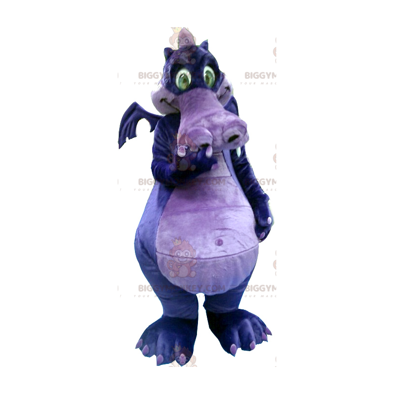 Costume da mascotte drago viola e viola BIGGYMONKEY™ -