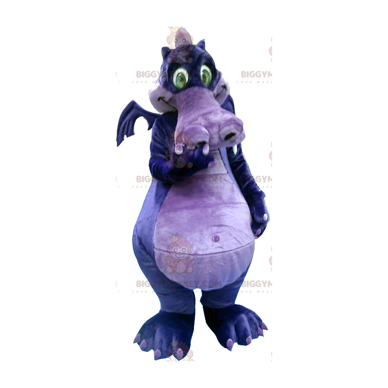 Kostým fialového a fialového draka BIGGYMONKEY™ maskota –