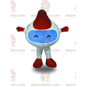 White and red robot BIGGYMONKEY™ mascot costume, robotic
