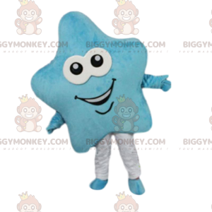 Blue Star BIGGYMONKEY™ Maskottchen-Kostüm, lächelnder