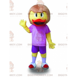 Kostým maskota kachny BIGGYMONKEY™ s vlasy. dámský oblek - Kachny maskot - BIGGYMONKEY_08860 - BiggyMonkey.com