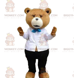 Costume de mascotte BIGGYMONKEY™ d'ours en peluche élégant