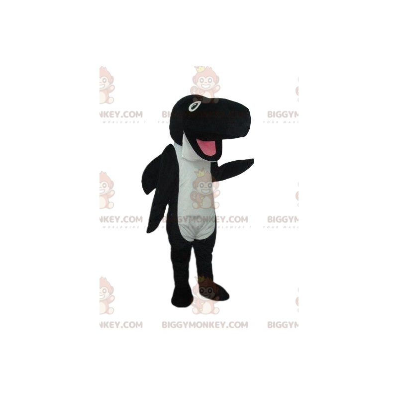 Costume de mascotte BIGGYMONKEY™ d'orque, de baleine noire et Costume de mascotte BIGGYMONKEY™ d'orque, de baleine noire et