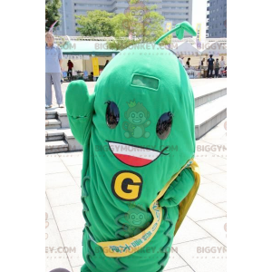 Grön grönsaksgurka Grön böna BIGGYMONKEY™ maskotdräkt -
