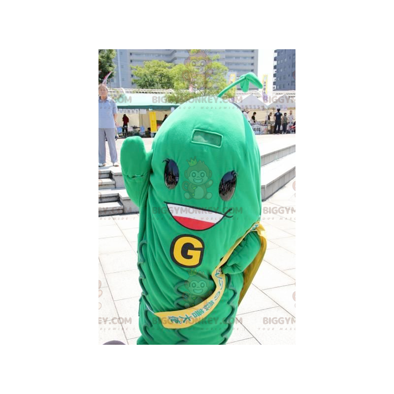 Green Vegetable Pickle Green Bean BIGGYMONKEY™ Mascot Costume -