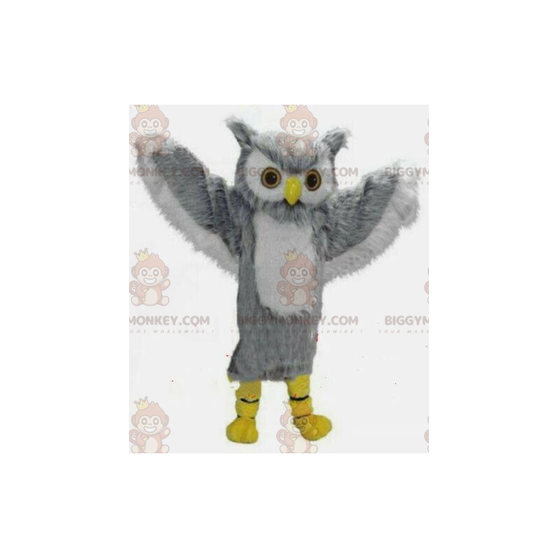 Maskotka Olbrzymia Sowa Szara i Biała Sowa BIGGYMONKEY™ Maskotka Olbrzymia Sowa Szara i Biała Sowa BIGGYMONKEY™