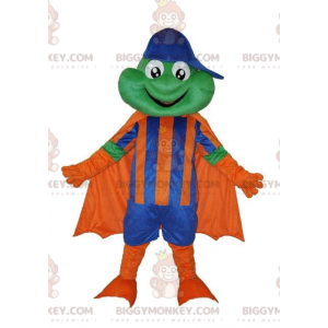 Kostium maskotki BIGGYMONKEY™ żaby w stroju superbohatera