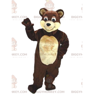 Costume de mascotte BIGGYMONKEY™ d'ours marron, costume de
