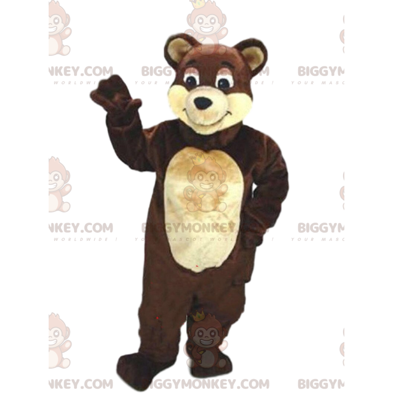 Brun björn BIGGYMONKEY™ maskotdräkt, plysch nallebjörnsdräkt - Brun björn BIGGYMONKEY™ maskotdräkt, plysch nallebjörnsdräkt -