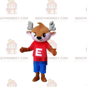 Traje de mascote de rena BIGGYMONKEY™, fantasia de pequeno caribu, fantasia de rena - BiggyMonkey.com