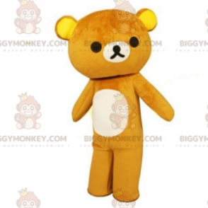 Teddy BIGGYMONKEY™ maskotkostume, bjørnekostume, brun bamse -