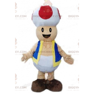 BIGGYMONKEY™ Mascot Costume Toad, Mario Video Game Mushroom