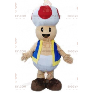 Costume de mascotte BIGGYMONKEY™ de Toad, champignon du jeu