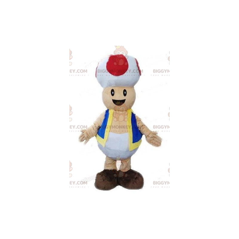 BIGGYMONKEY™ Mascot Costume Toad, Mario Video Game Mushroom