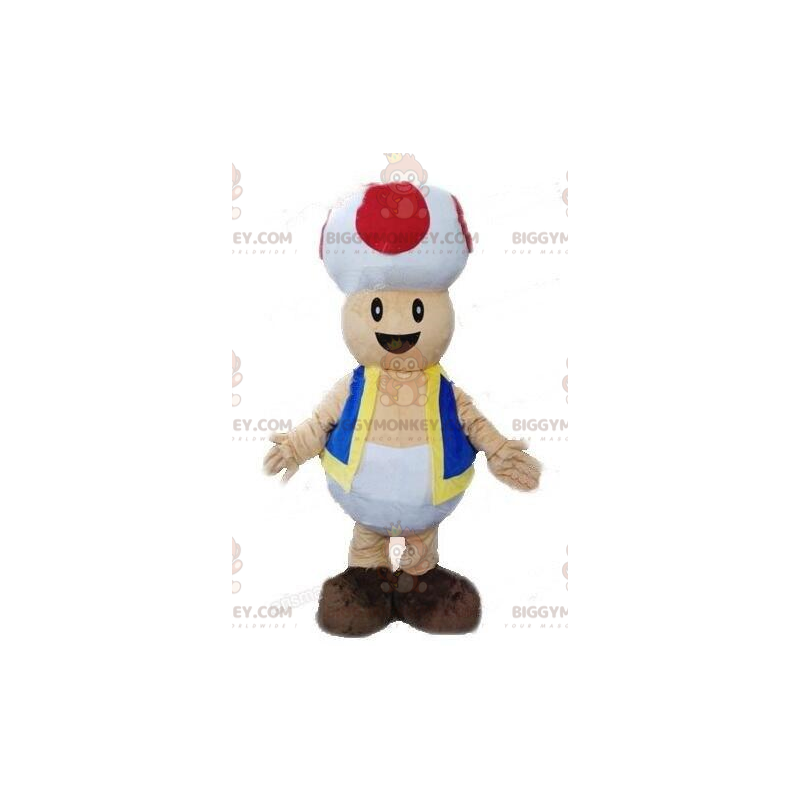 Costume de mascotte BIGGYMONKEY™ de Toad, champignon du jeu