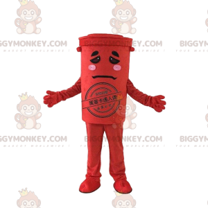 Red Bin BIGGYMONKEY™ Mascot Costume, Dumpster Costume