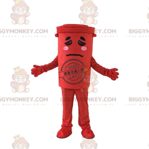 Κοστούμι μασκότ Red Bin BIGGYMONKEY™, Στολή Dumpster