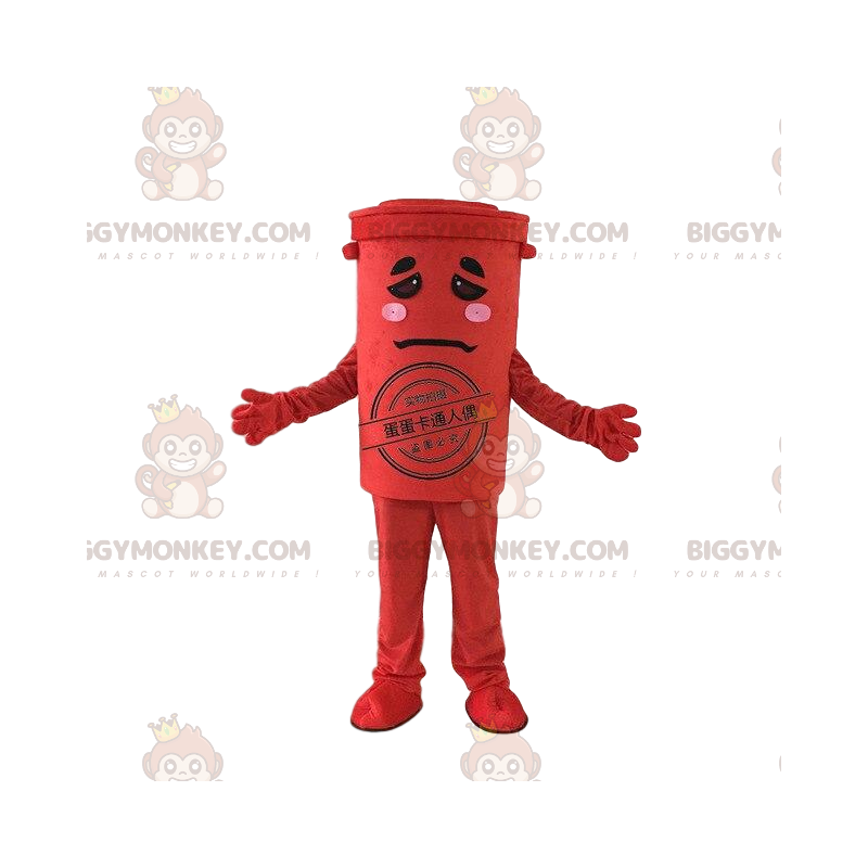 Red Bin BIGGYMONKEY™ Mascot Costume, Dumpster Costume