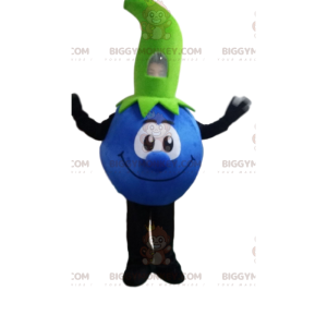 Blueberry BIGGYMONKEY™ mascottekostuum, blauw fruitkostuum