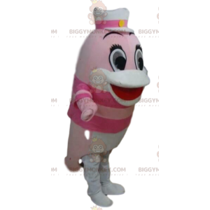 Pink Dolphin BIGGYMONKEY™ Mascot Costume, Fish Costume, Sea