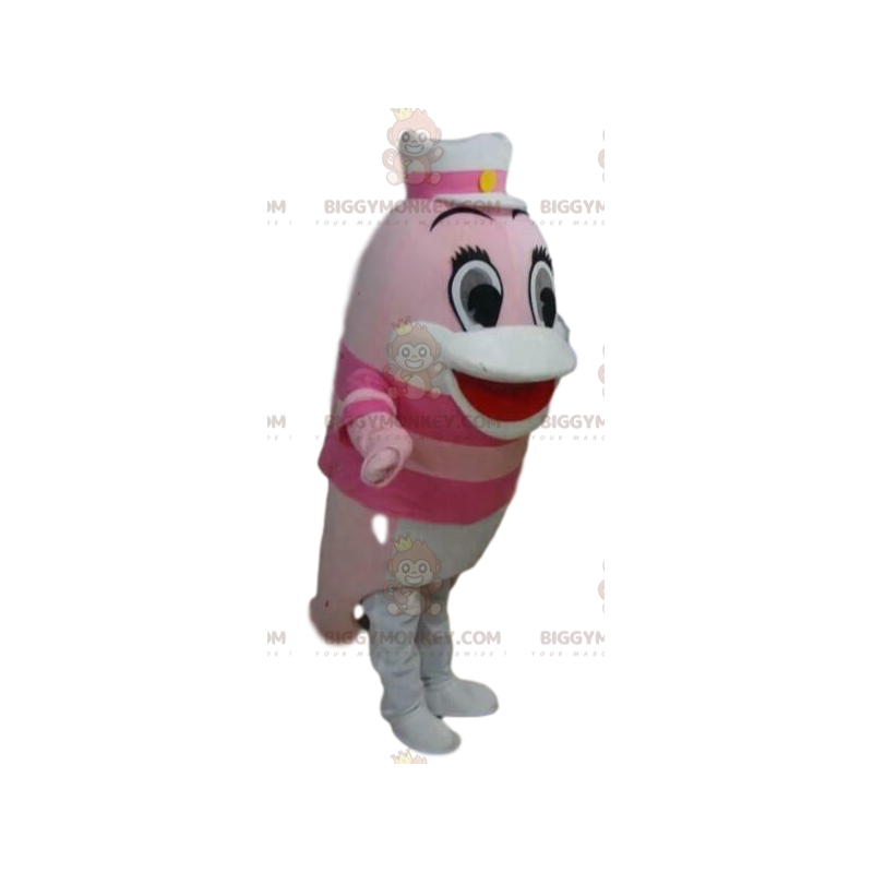 Costume da mascotte BIGGYMONKEY™ delfino rosa, costume da Costume da mascotte BIGGYMONKEY™ delfino rosa, costume da