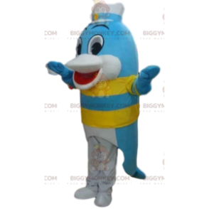 Blue Dolphin BIGGYMONKEY™ maskottiasu, kalaasu, meri