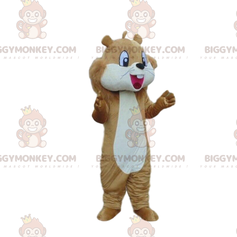 BIGGYMONKEY™ maskotdräkt brun och vit ekorre, skogsdräkt - BIGGYMONKEY™ maskotdräkt brun och vit ekorre, skogsdräkt -