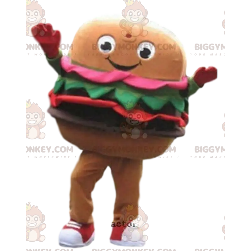 Στολή μασκότ Burger BIGGYMONKEY™, κοστούμι γρήγορου φαγητού