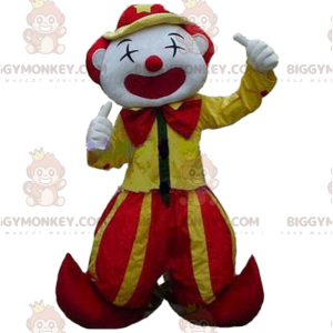Yellow and Red Clown BIGGYMONKEY™ Mascot Costume, Circus