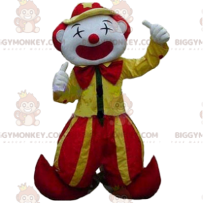Gul og rød klovn BIGGYMONKEY™ maskotdrakt, Circus BIGGYMONKEY™ maskotdrakt - Sirkusmasker - BIGGYMONKEY_08912 - BiggyMonkey.com