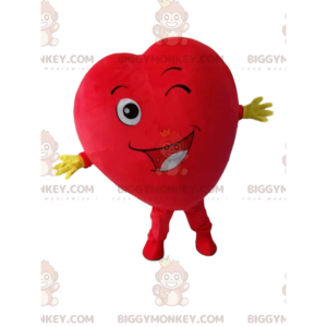 Costume mascotte BIGGYMONKEY™ con cuore rosso gigante che fa