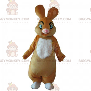 Plump Bunny BIGGYMONKEY™ Mascot Costume, Brown Bunny Costume