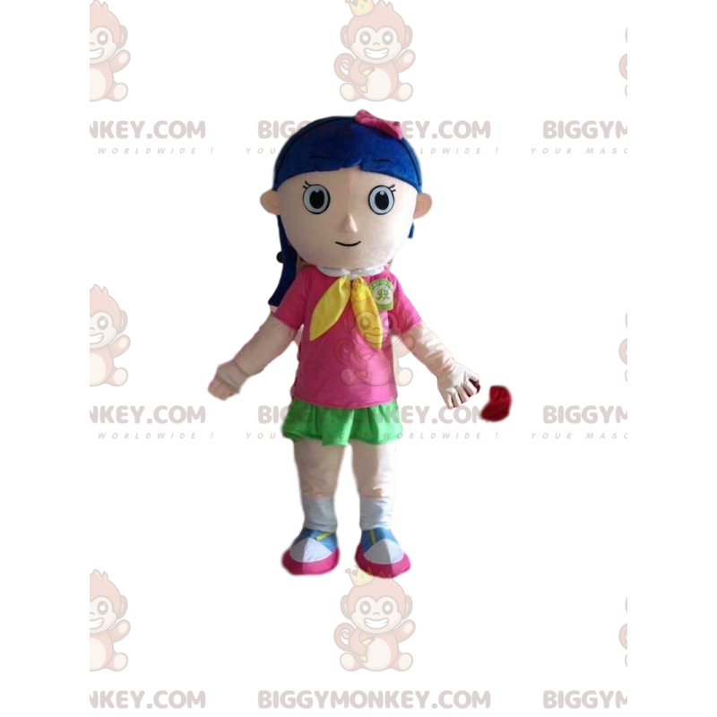 Girl BIGGYMONKEY™ mascot costume, school girl costume, young Girl BIGGYMONKEY™ mascot costume, school girl costume, young